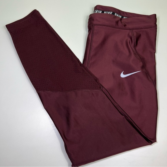 Nike Pants - Nike burgundy leggings size L